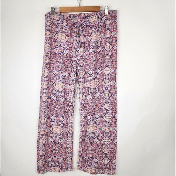 Hester & Orchard Women's 100%RAYON Blend Pull On Pants Size XL  Boho Wide Leg - Picture 1 of 5